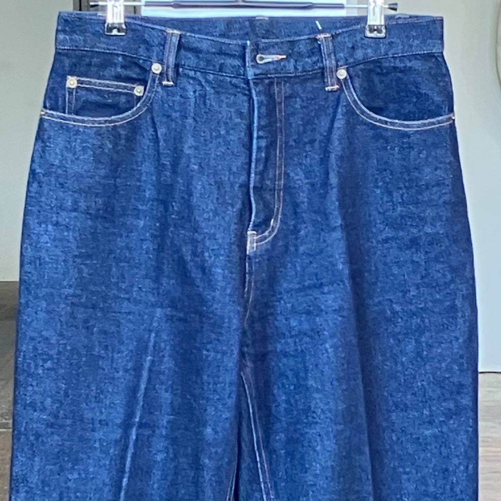 Women Straight Leg Jeans with Pink Embroidered Hem - Picture 8 of 10